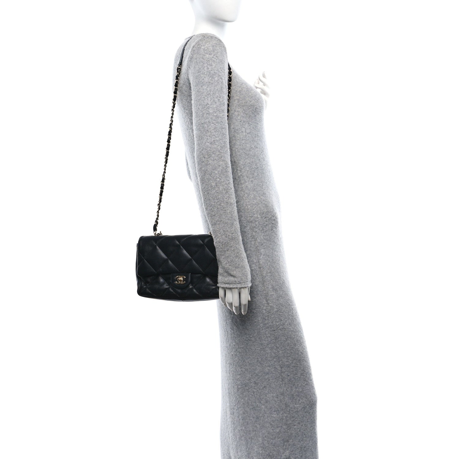 Chanel Lambskin Quilted Easy Carry Flap Black 2 of 11