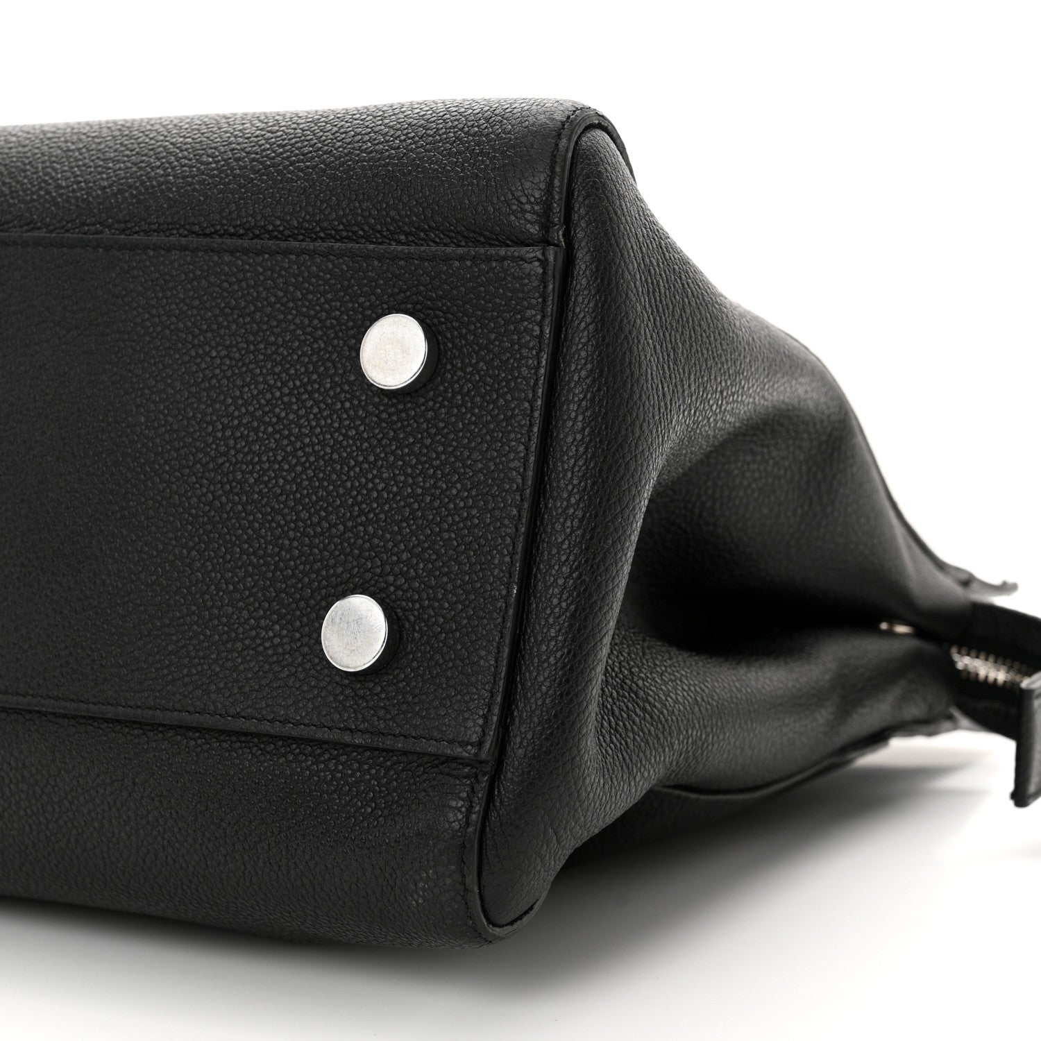 Saint Laurent Grained Calfskin Medium Cabas Rive Gauche Black 10 of 20