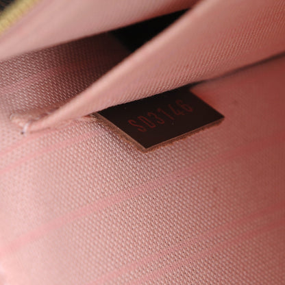 Louis Vuitton Damier Ebene Neverfull MM GM Pochette Rose Ballerine 8 of 8