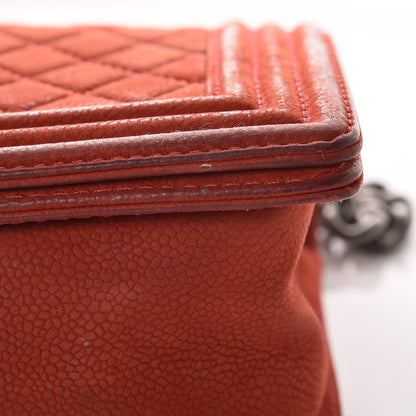 Chanel Iridescent Caviar Quilted Medium Boy Flap Red 18 of 18