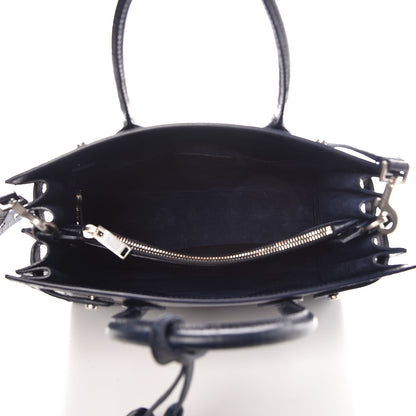 Saint Laurent Calfskin Crocodile Embossed Baby Supple Sac De Jour Navy 6 of 8