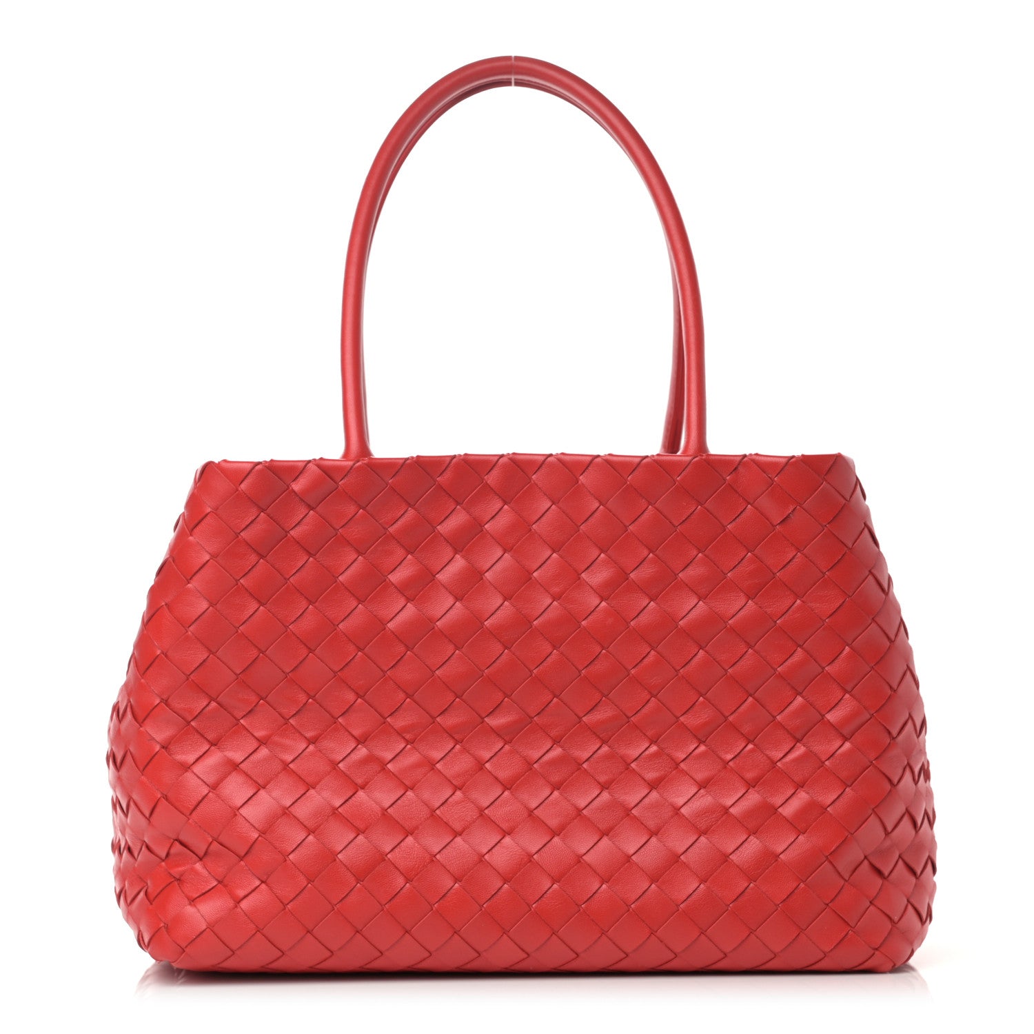 Bottega Veneta Nappa Intrecciato Tote Bag Red 1 of 11