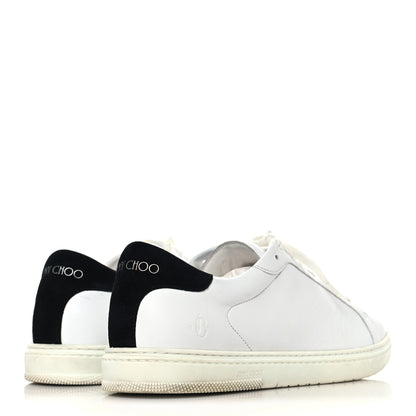 Jimmy Choo Calfskin Suede Mens Kai Sneakers 43 White Black 5 of 8