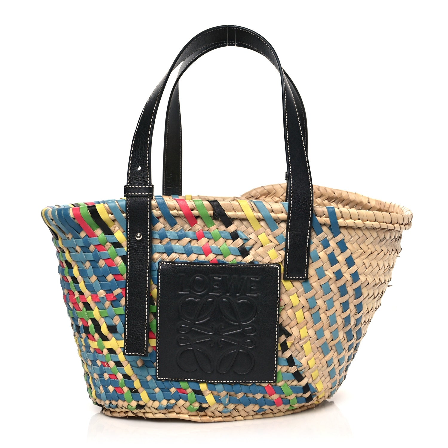 Loewe Raffia Basket Tote Bag Natural Multicolor 1 of 15
