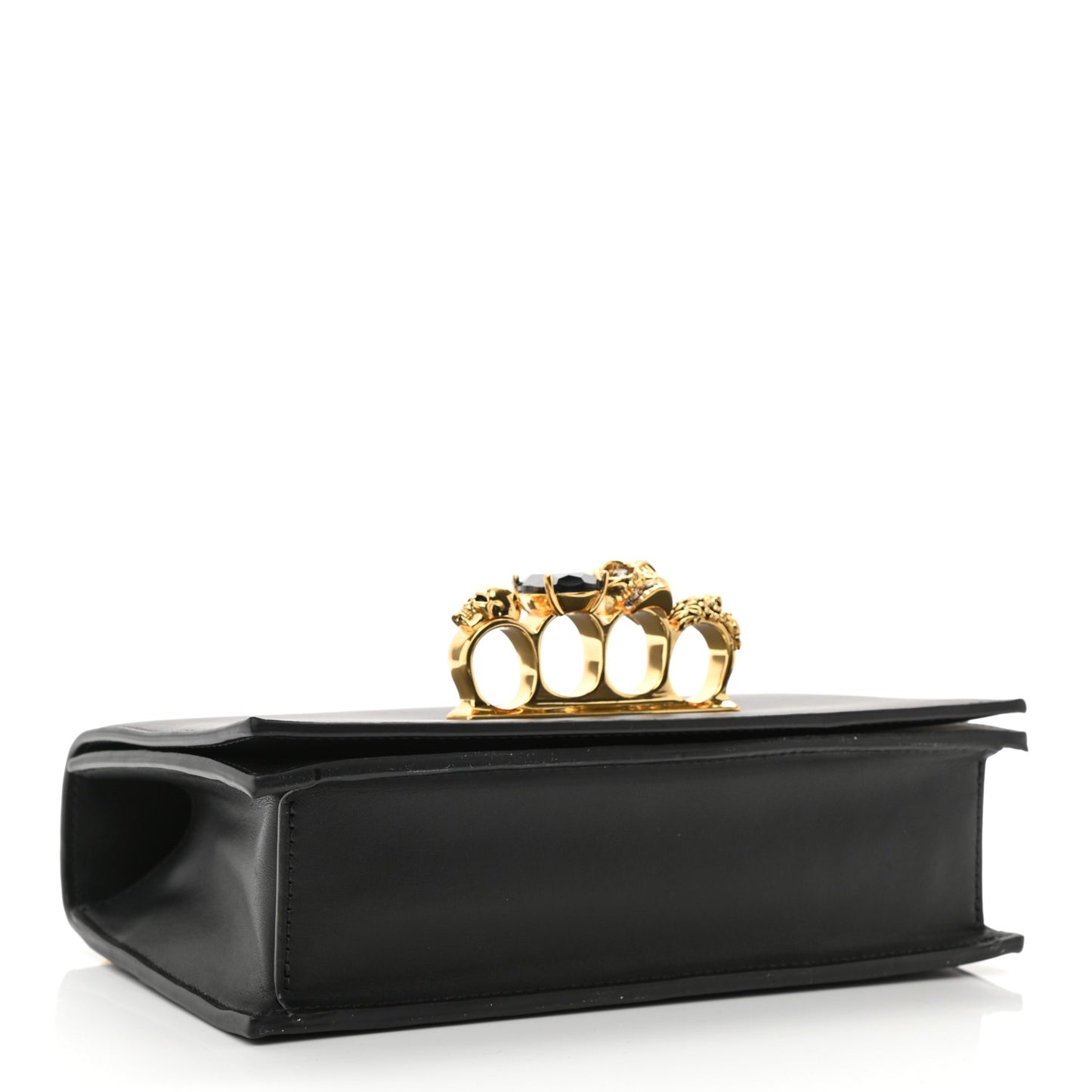 Calfskin Knuckle Shoulder Bag Black