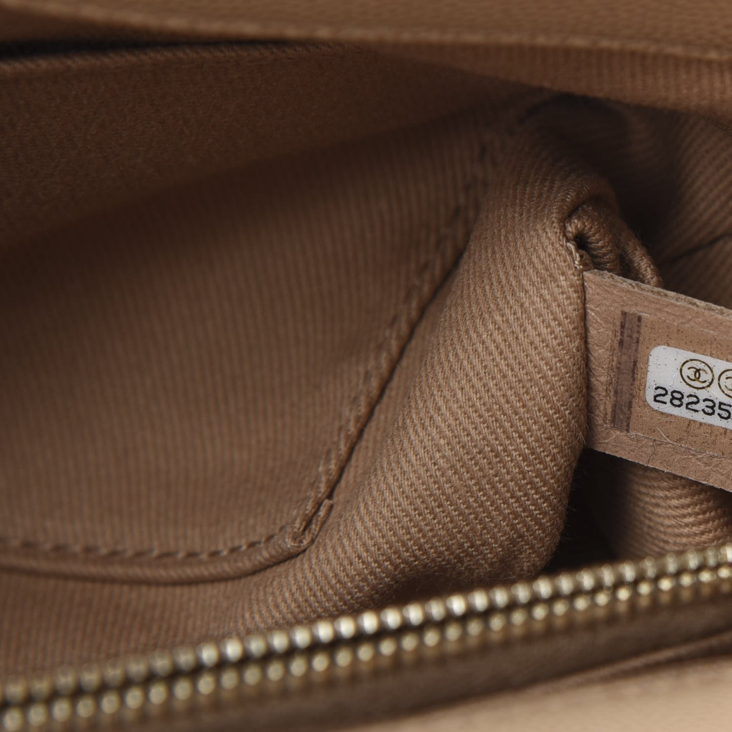Caviar Quilted Small Coco Handle Flap Beige