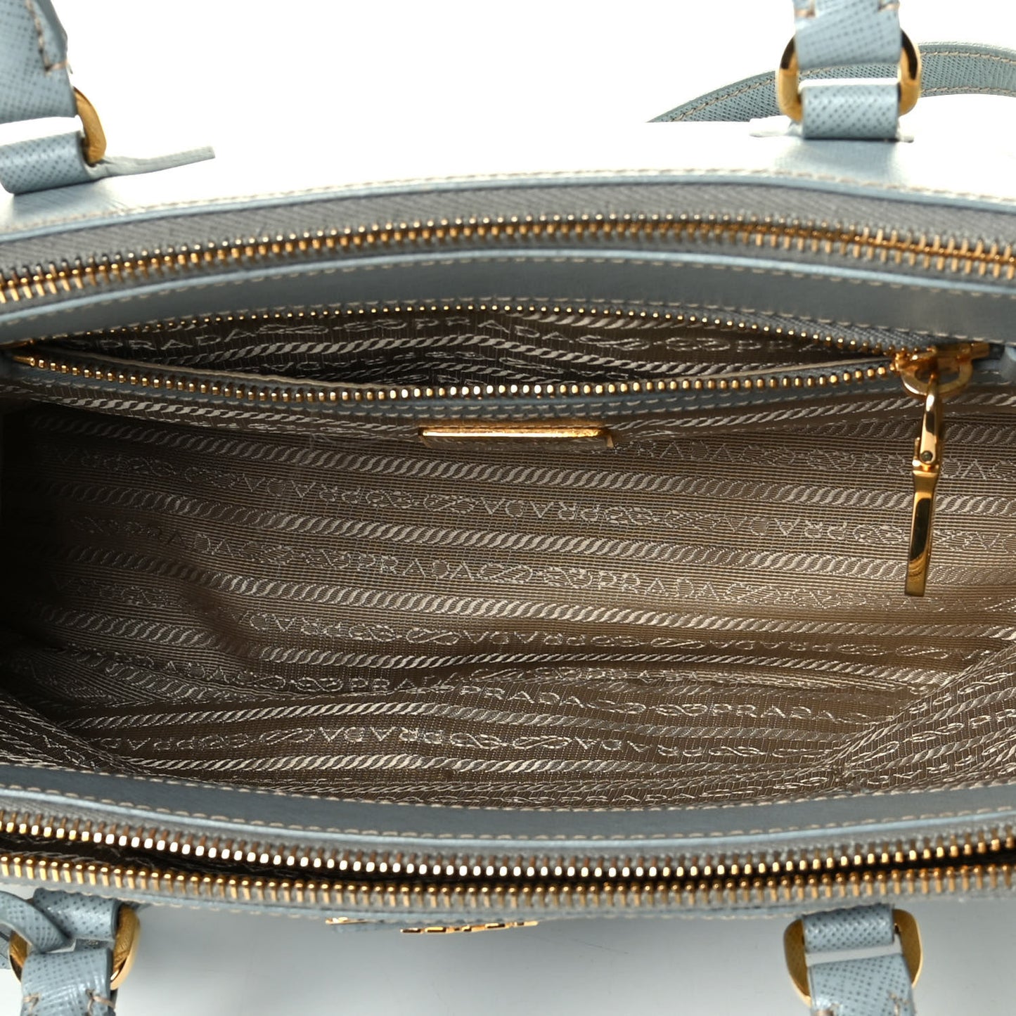 Saffiano Small Galleria Double Zip Tote Lago