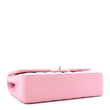 Chanel Jersey Quilted Small Double Flap Pink 4 of 15