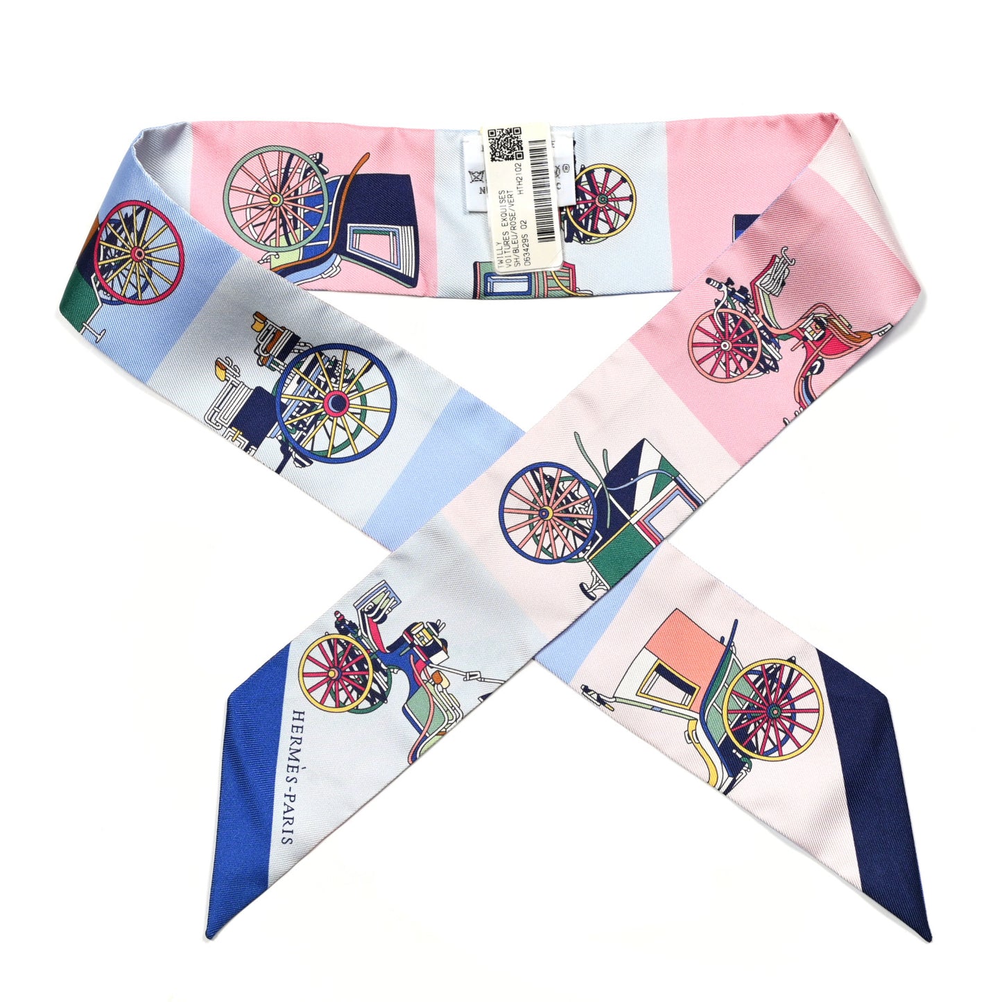 Silk Les Voitures Exquises Twilly Bleu Rose Vert