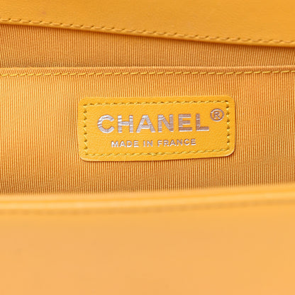 Chanel Lambskin Quilted Medium Boy Flap Yellow 6 of 22