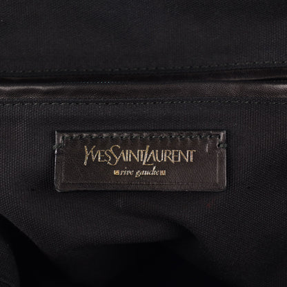 Saint Laurent Pebbled Lambskin Medium Easy Sac Navy Blue 6 of 7