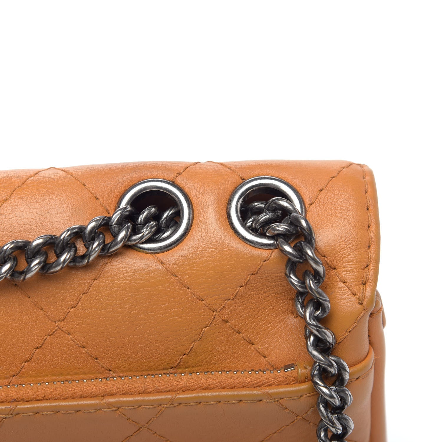 Chanel Calfskin Stitched Medium CC Sellier Flap Beige 13 of 16