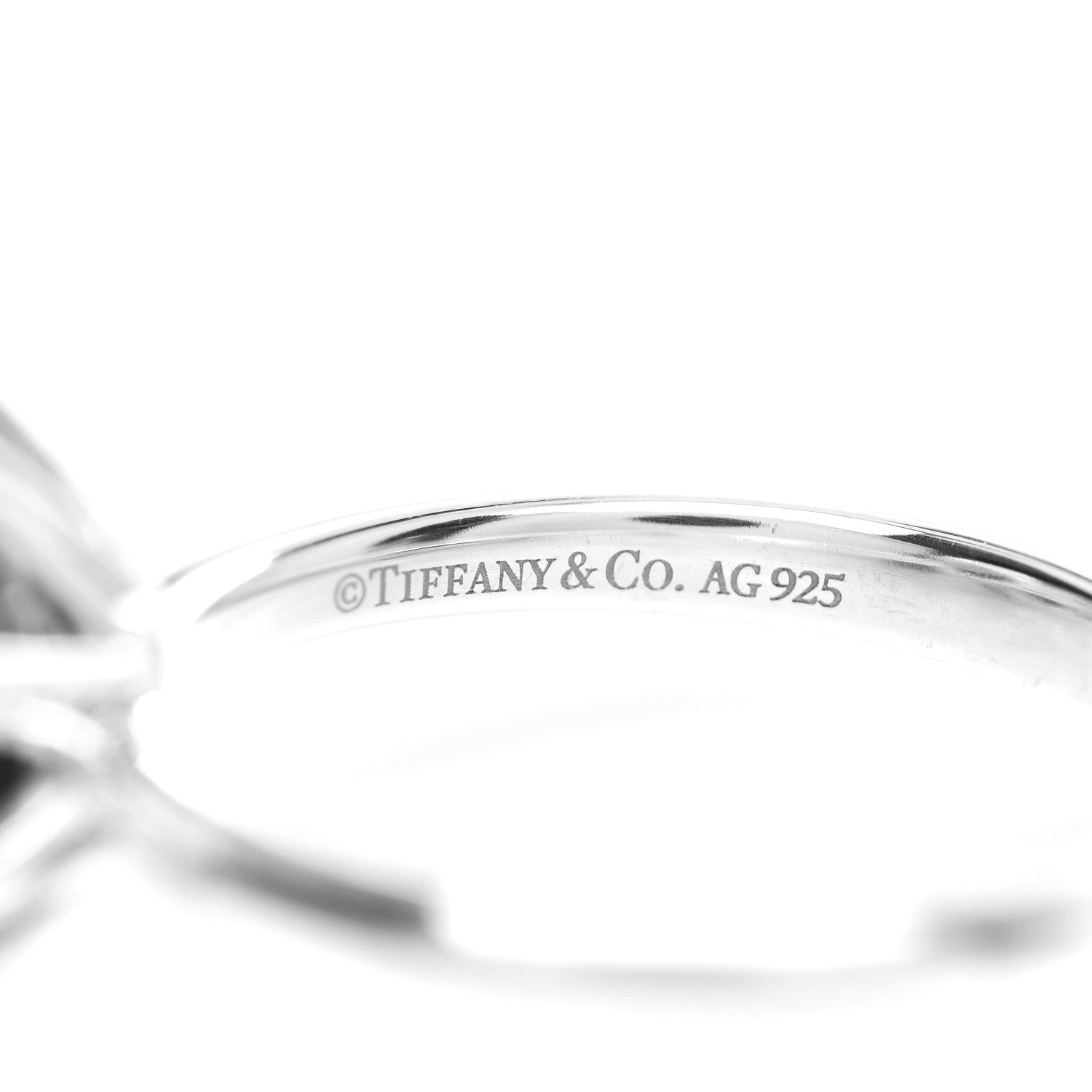Tiffany Sterling Silver Green Quartz Octagonal Sparklers Cocktail Ring 54 7 5 of 5