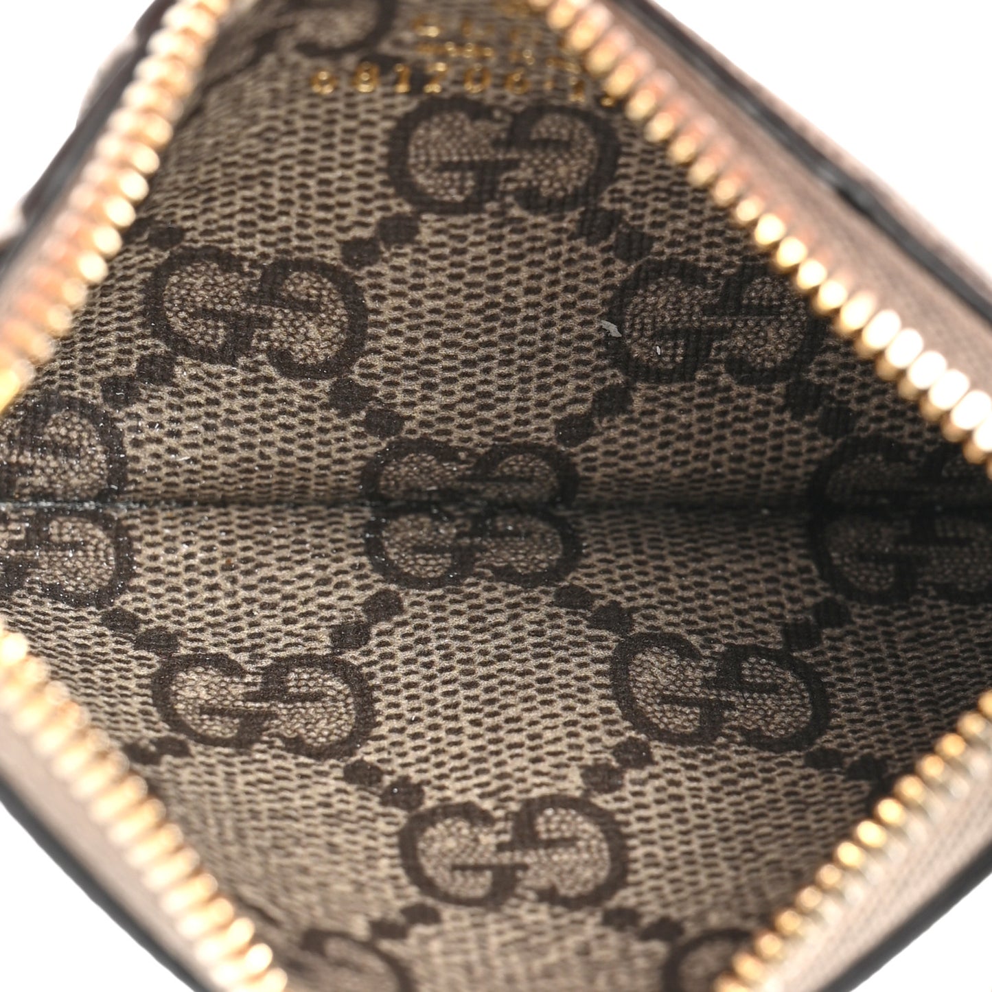 X BALENCIAGA GG Supreme Monogram Logo Card Case With Strap Beige Ebony