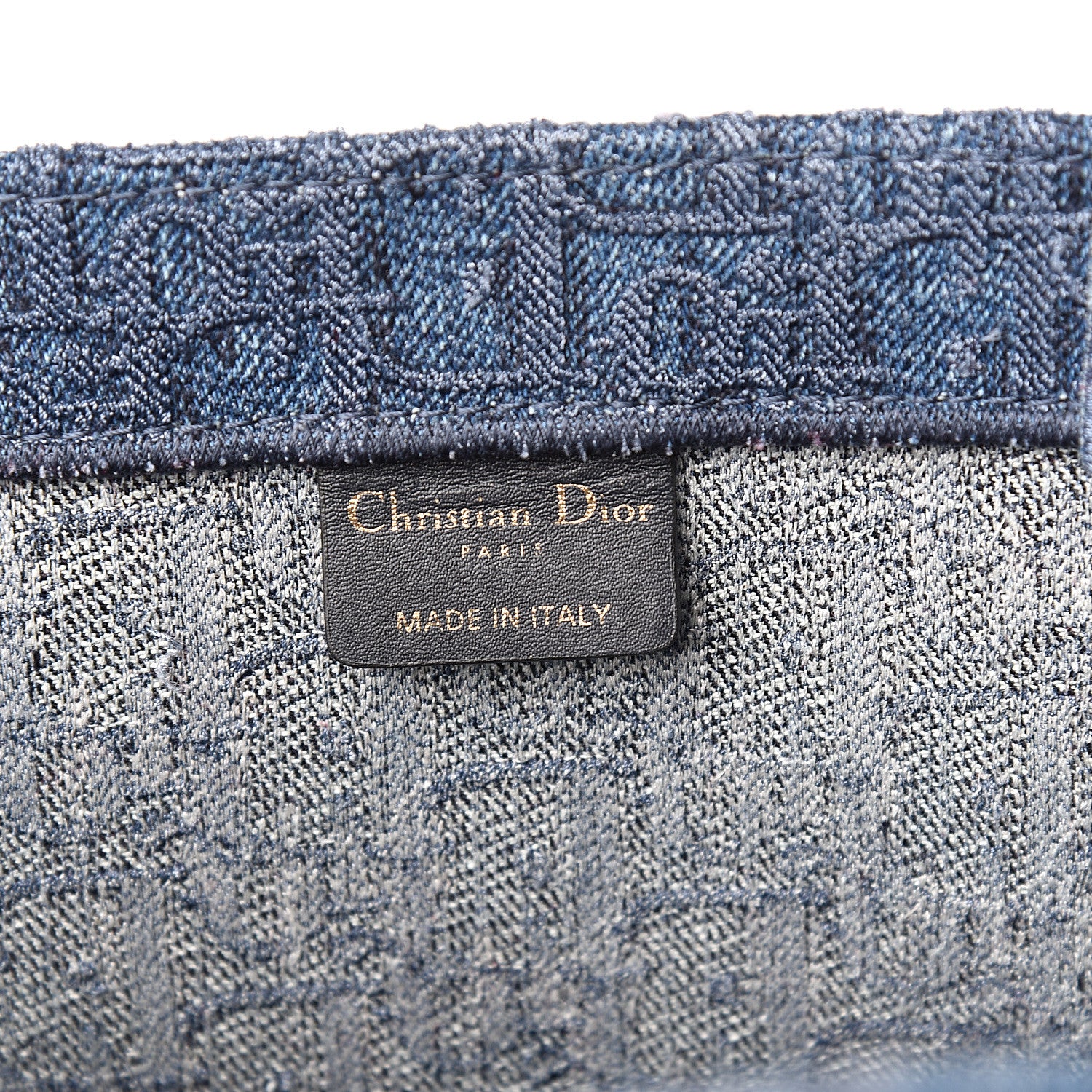 Christian Dior Oblique Denim Book Tote Denim Blue 5 of 8