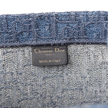 Christian Dior Oblique Denim Book Tote Denim Blue 5 of 8