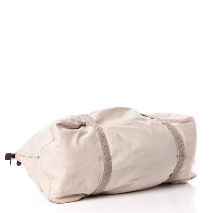 Bottega Veneta Nappa Crocodile Spinnaker Duffle Cream 4 of 15
