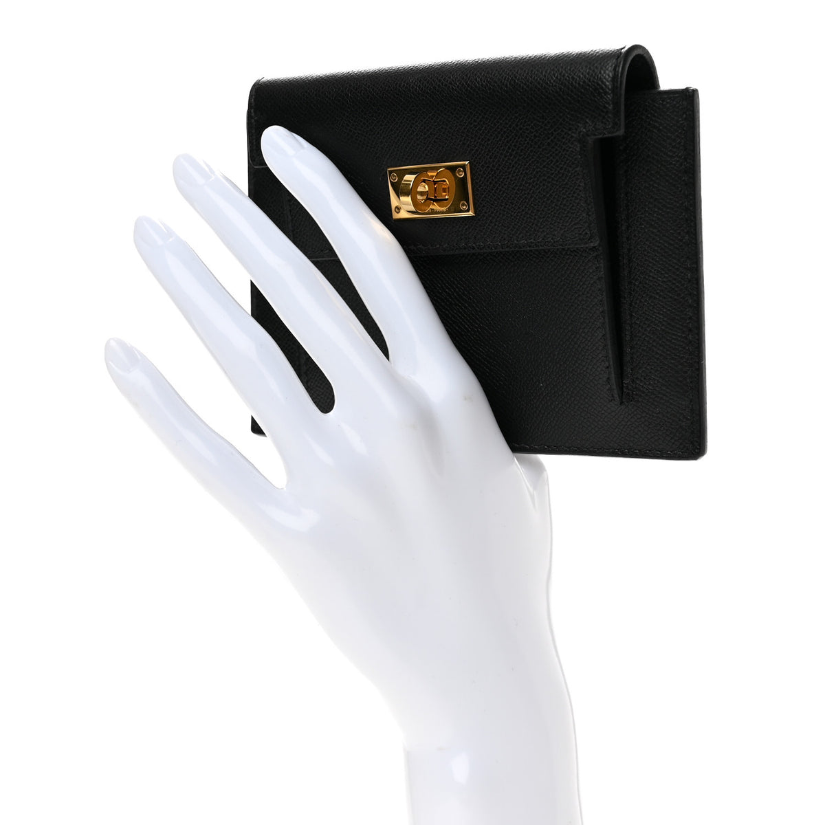 Epsom Kelly Pocket Compact Wallet Black