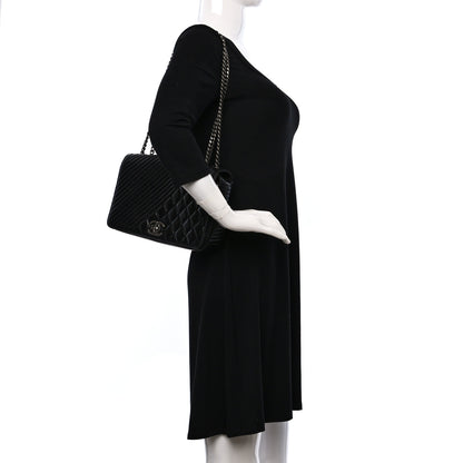 Chanel Glazed Calfskin Quilted Medium Coco Boy Flap Black 2 of 10