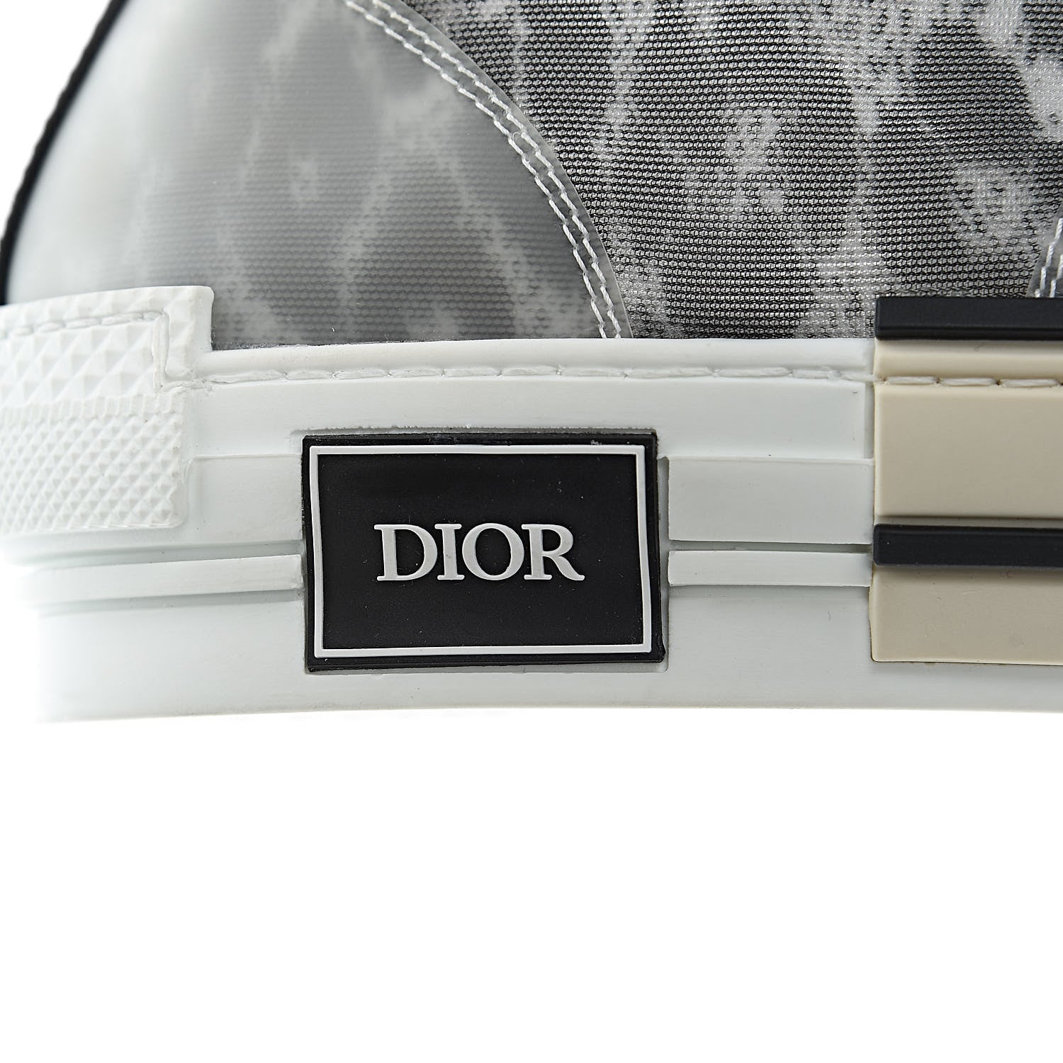 Christian Dior Canvas Leopard Print Mens B23 High Top Sneakers 43 White 7 of 10