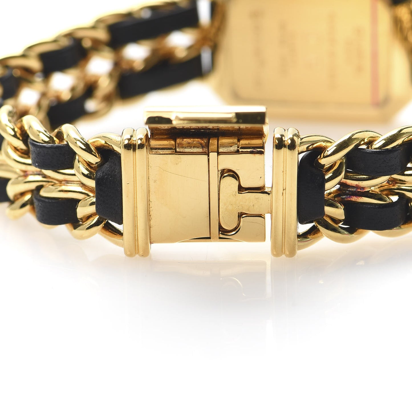 Stainless Steel Lambskin 20mm Chain Premiere Quartz Watch Gold XL