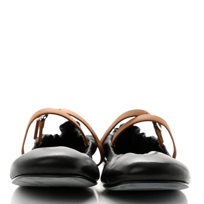 Hermes Nappa Jolly Ballet Flats 39 Black Naturel 2 of 9