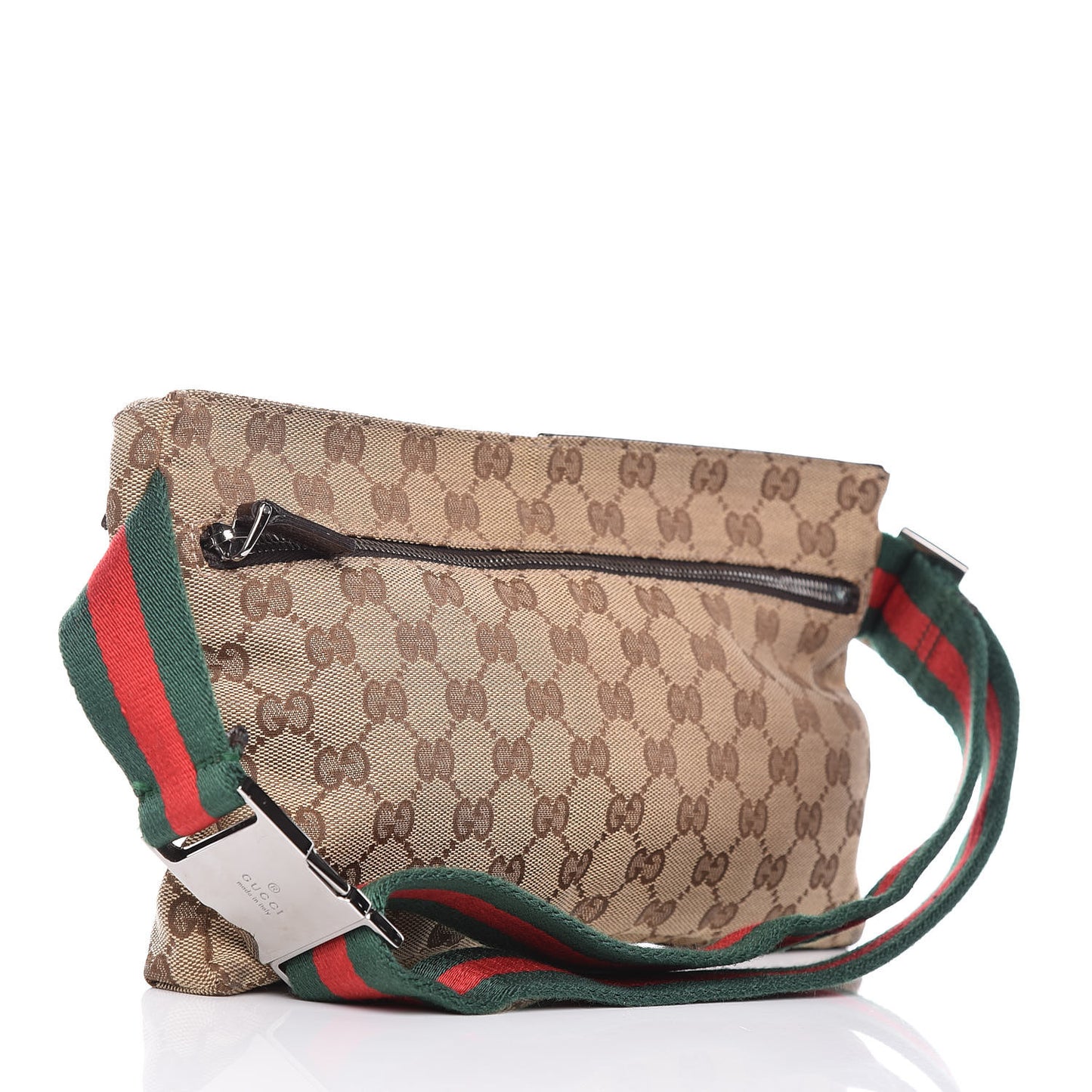 Monogram Web Belt Bag Dark Brown