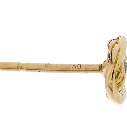 David Yurman 18K Yellow Gold Diamond Infinity Earrings 4 of 4