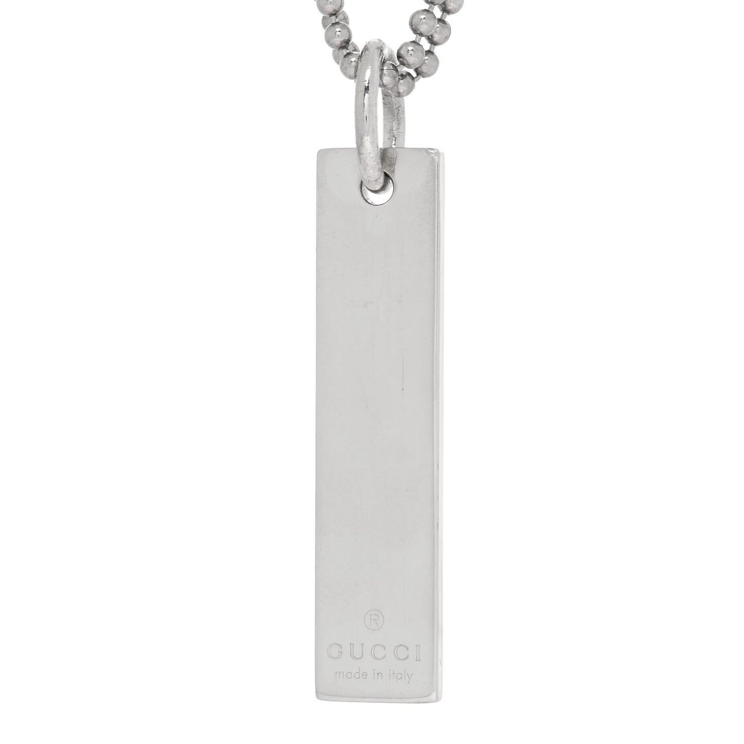 Sterling Silver  Double Bead Bar Pendant Necklace