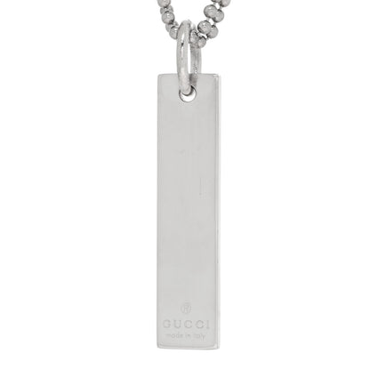 Gucci Sterling Silver  Double Bead Bar Pendant Necklace 5 of 5