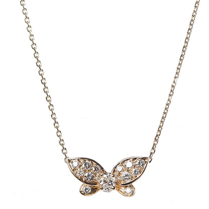 Van Cleef & Arpels 18K Yellow Gold Diamond Butterfly Pendant Necklace 4 of 6