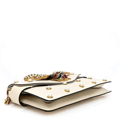 Gucci Nappa Pearl Studded Mini Queen Margaret Broadway Shoulder Bag Mystic White 4 of 10