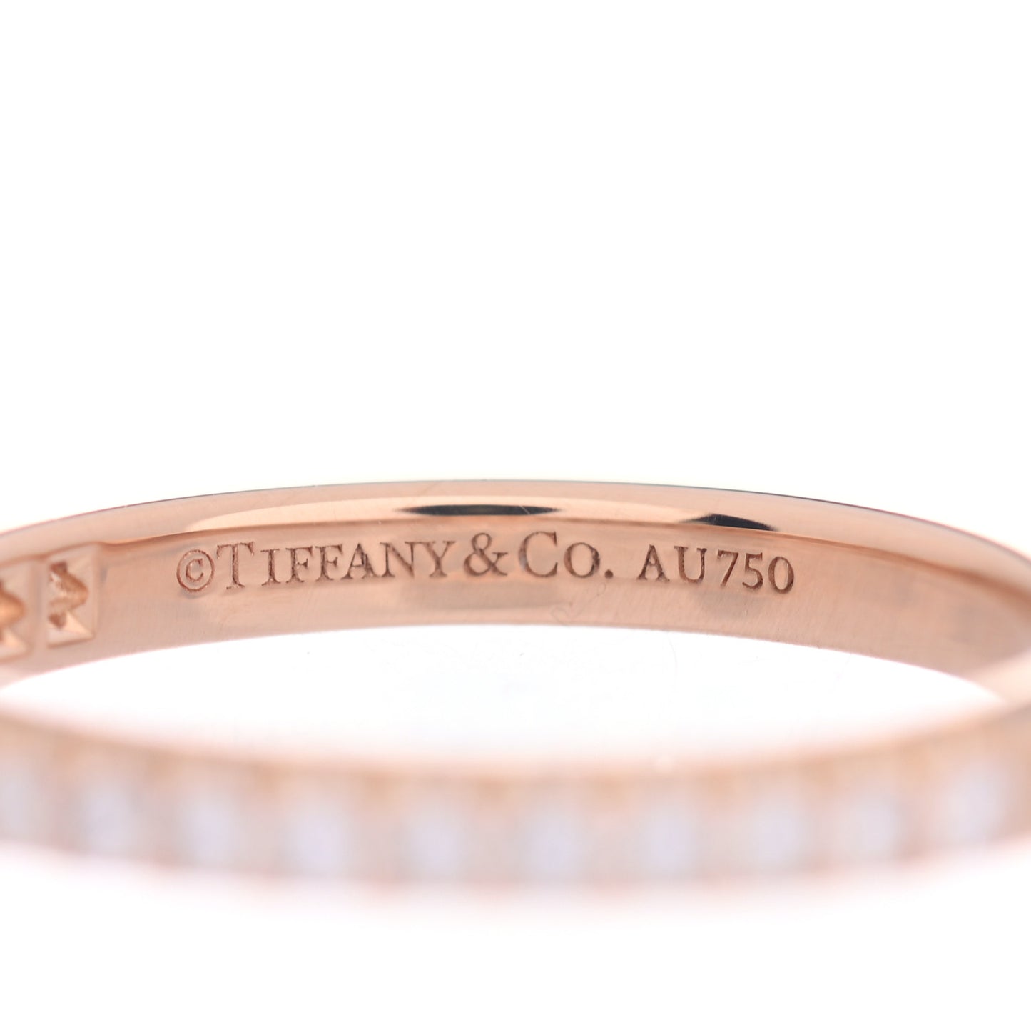 18K Rose Gold Diamond .17ctw Half Circle Soleste Band Ring 46 3.75
