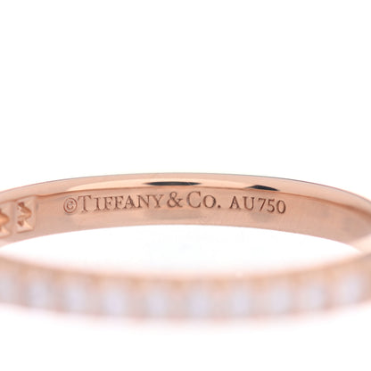 Tiffany 18K Rose Gold Diamond .17ctw Half Circle Soleste Band Ring 46 3.75 4 of 4