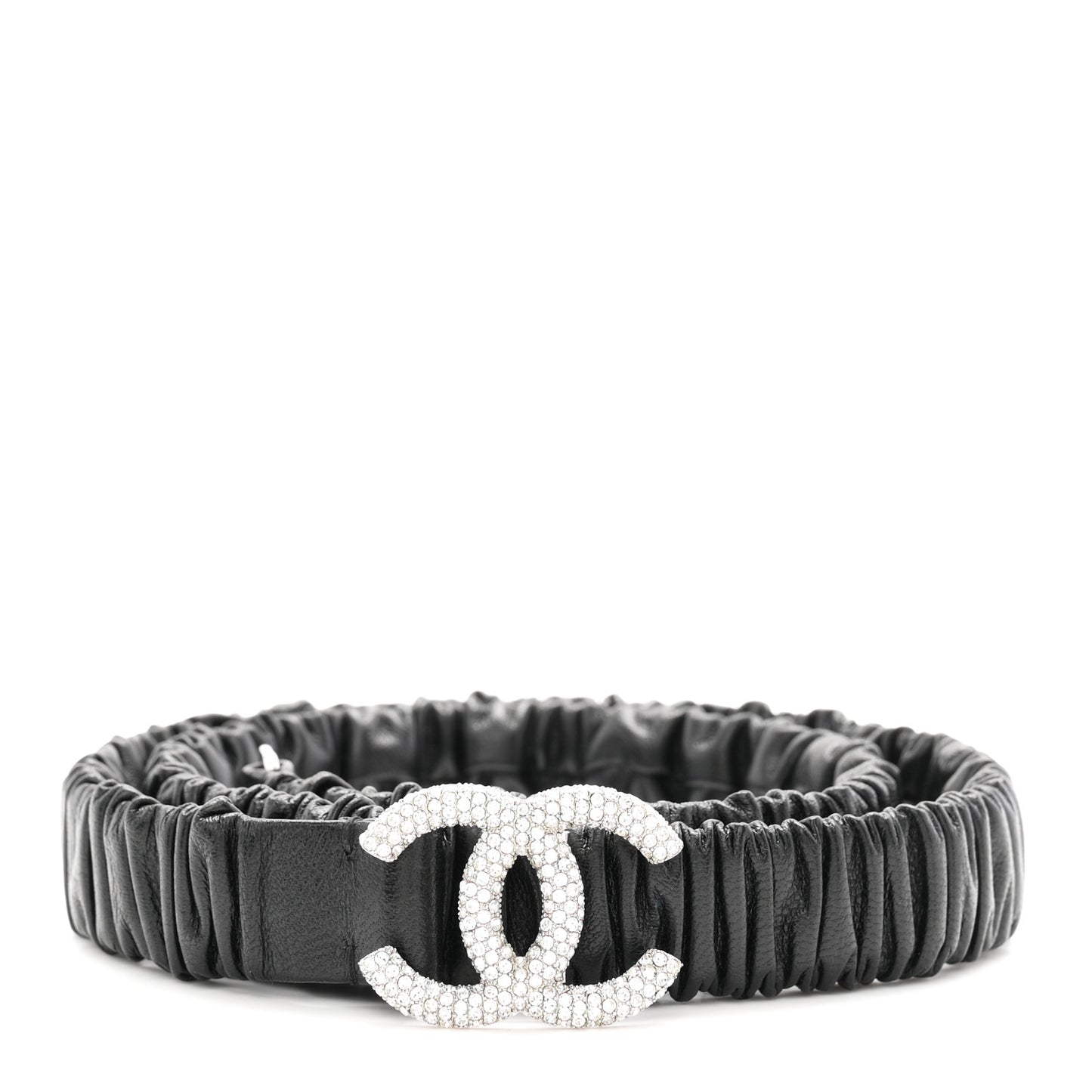 Calfskin Crystal CC Belt 90 36 Black