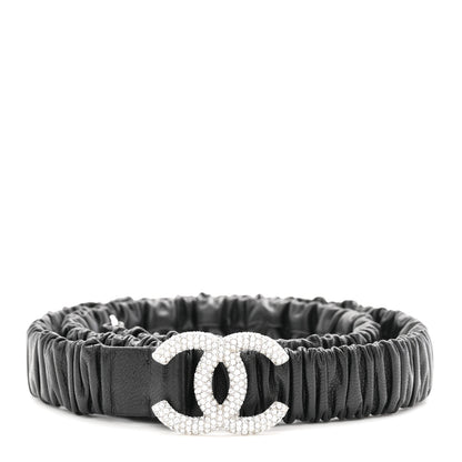 Chanel Calfskin Crystal CC Belt 90 36 Black 1 of 5