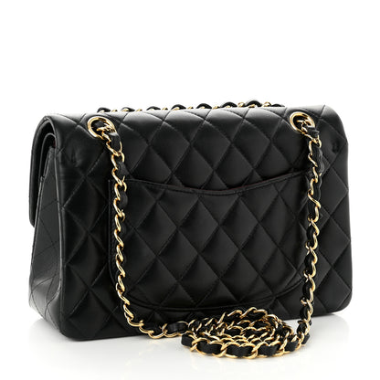 Chanel Lambskin Quilted Small Double Flap Black 3 of 10