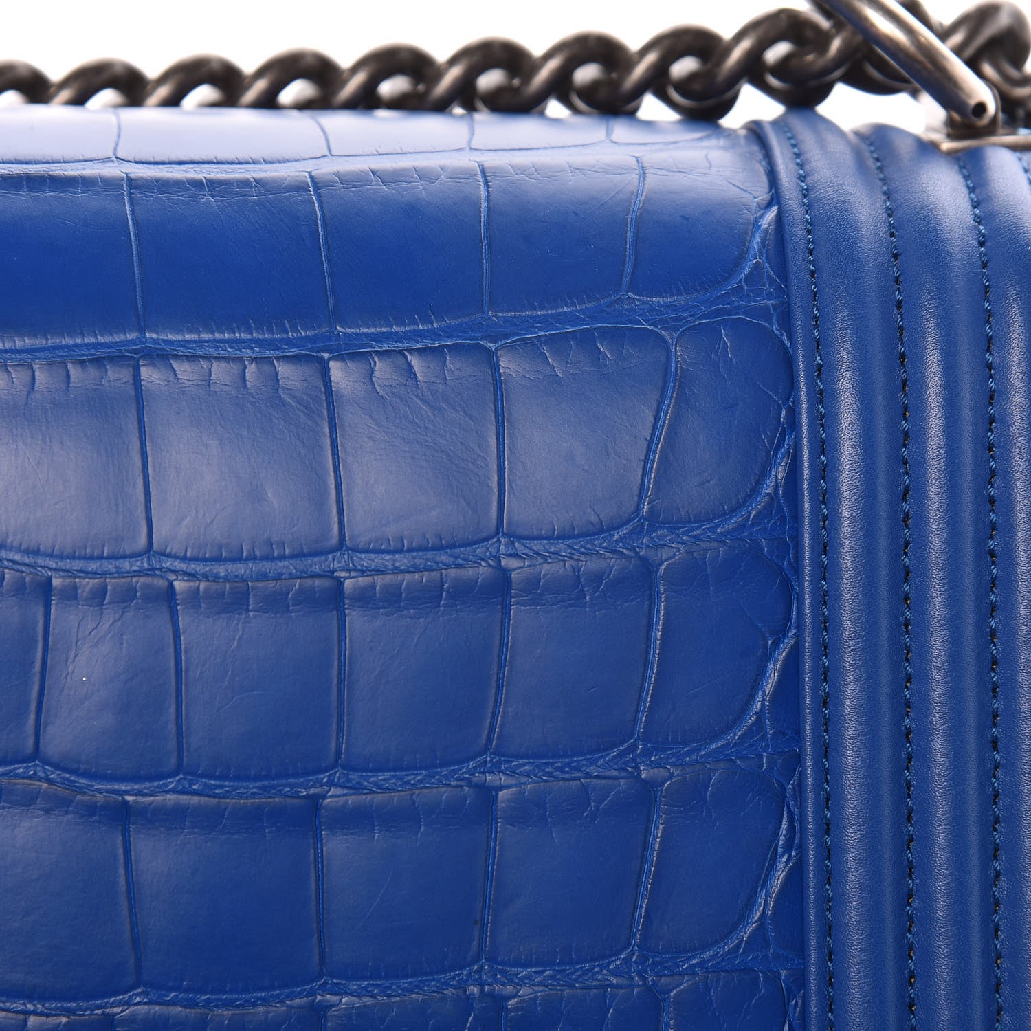 Chanel Alligator Medium Boy Flap Blue 10 of 15