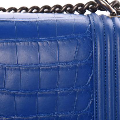 Chanel Alligator Medium Boy Flap Blue 10 of 15