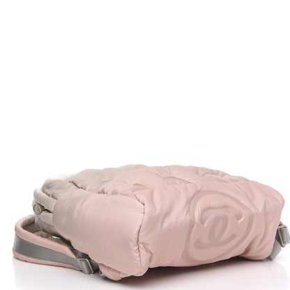 Chanel Nylon Embossed Small Doudoune Backpack Pink Grey White 3 of 8