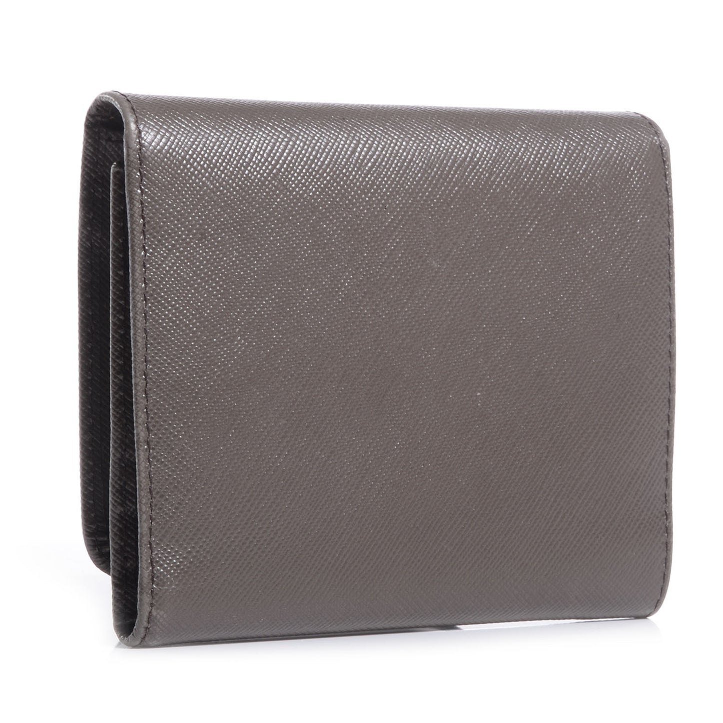 Saffiano Metal Tri-Fold Wallet Grafite