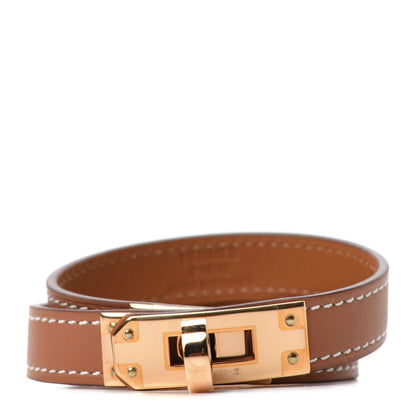 Hermes Barenia Kelly Double Tour Bracelet T2 Fauve 1 of 7