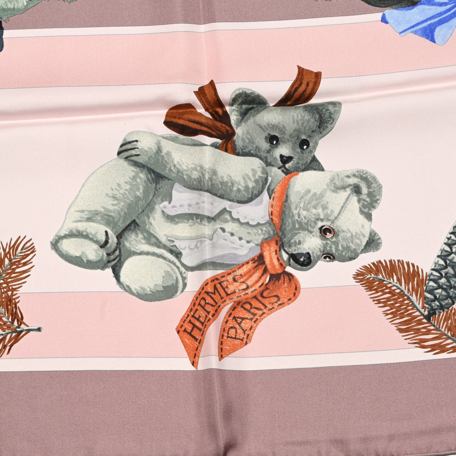 Hermes Silk Confident Des Coeurs Scarf 90 Purple Multicolor 2 of 5