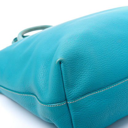 Prada Vitello Daino Shopping Tote Turchese 7 of 10