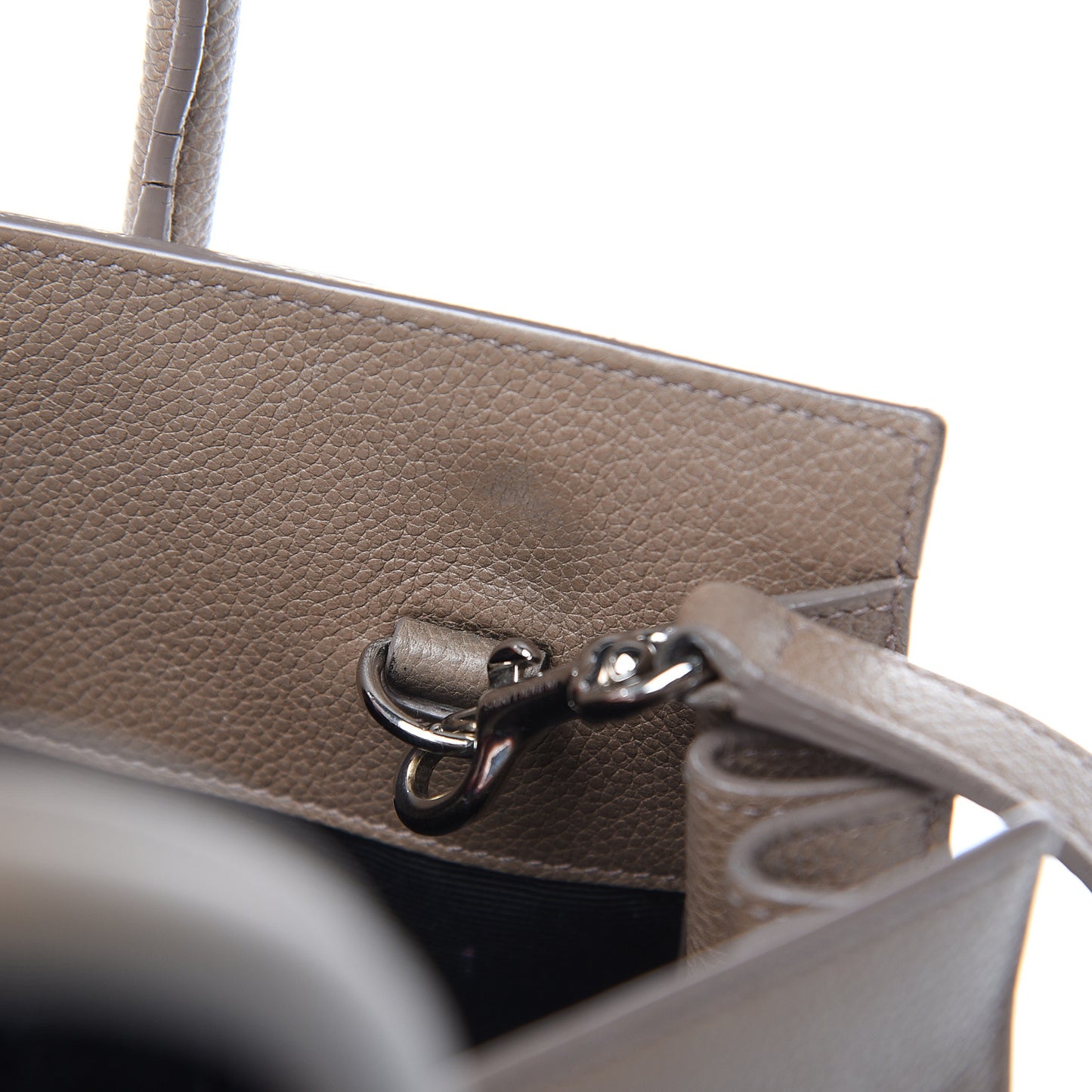 Grained Calfskin Baby Sac De Jour Dark Beige