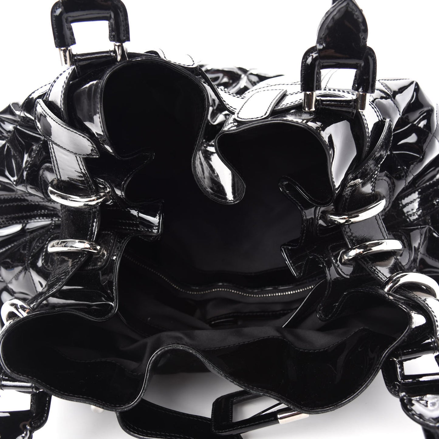 Patent Quilted Beaton Black