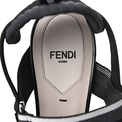 Fendi PVC Vitello FF Colibri 85mm Slingback Pumps 39 Transparent Black 8 of 12