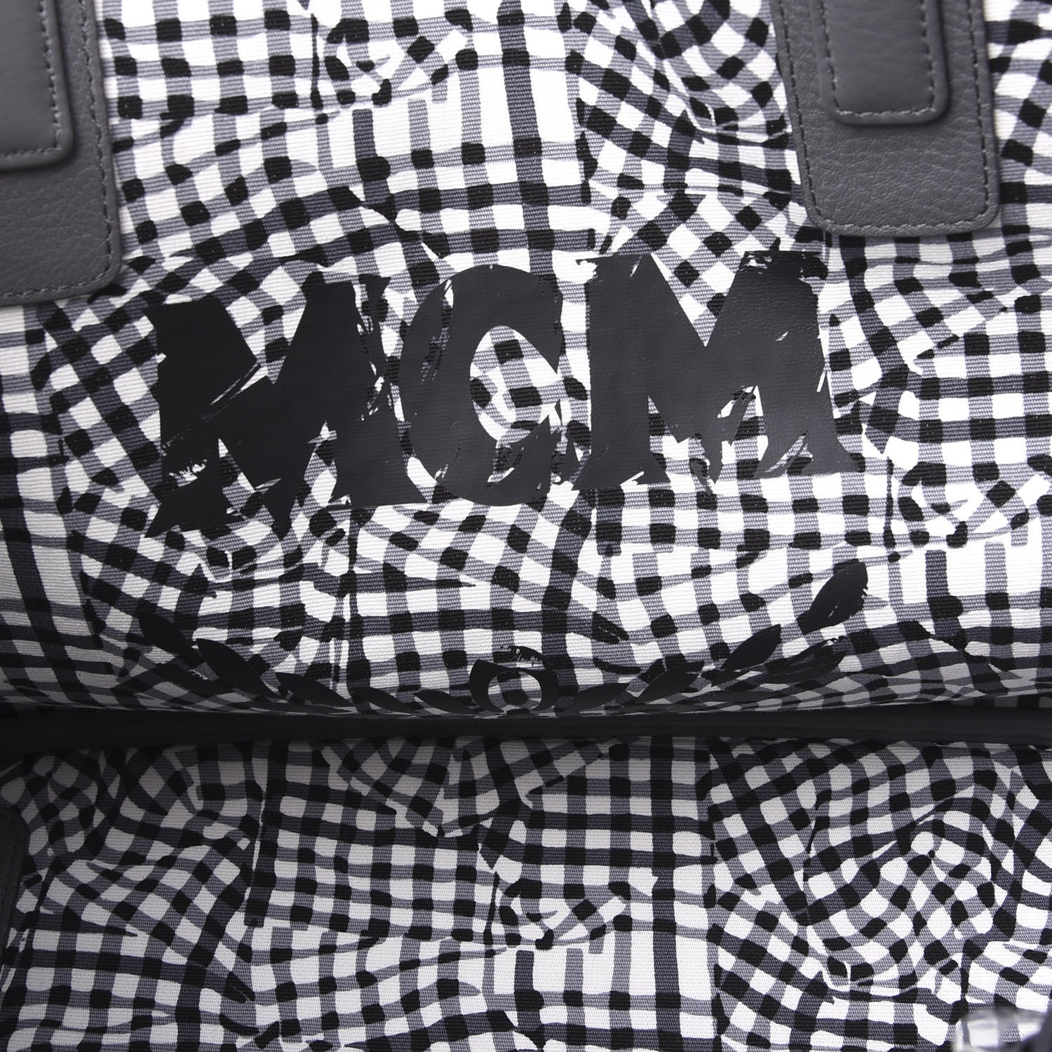 MCM Visetos Medium Liz Reversible Shopper Tote Phantom Grey 6 of 9