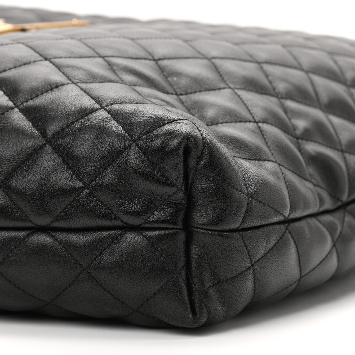 Saint Laurent Lambskin Quilted Maxi Icare Shopping Tote Black 11 of 11