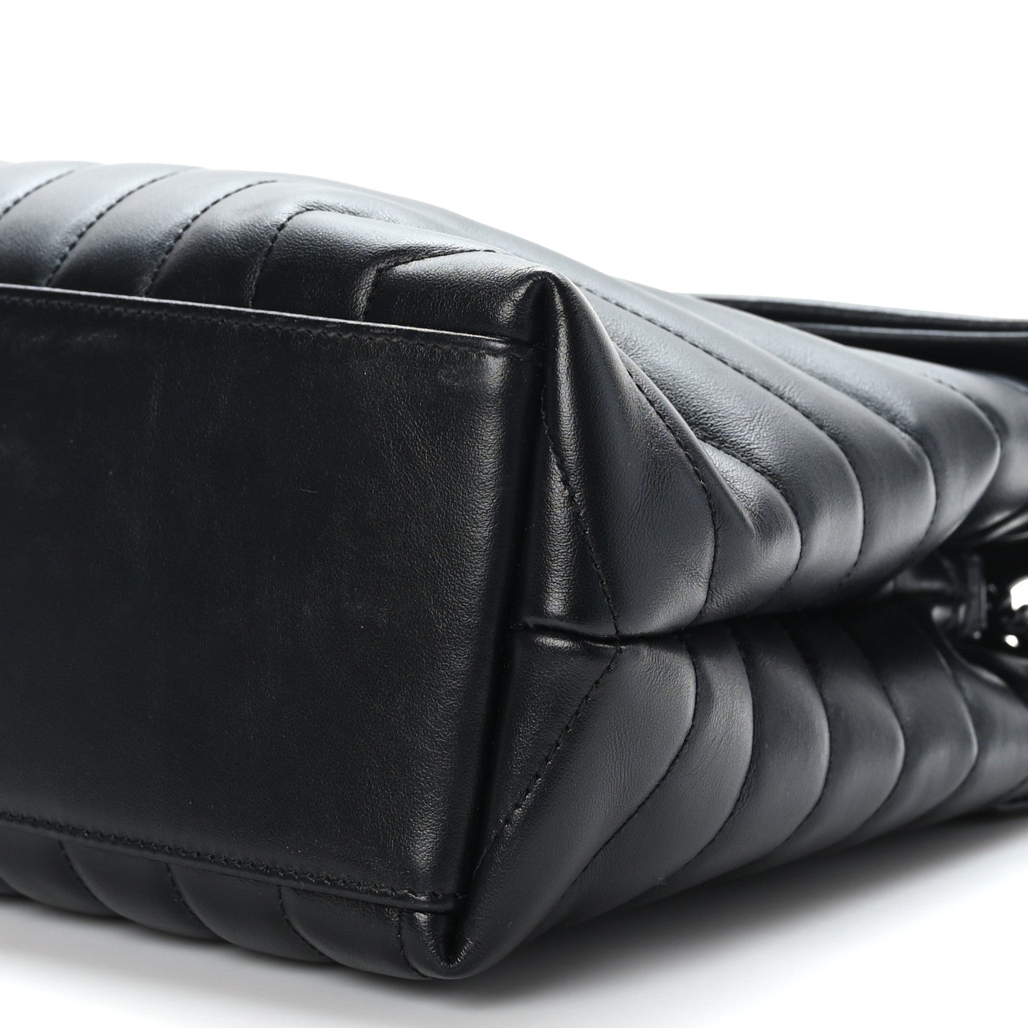 Saint Laurent Calfskin Y Quilted Monogram Monochrome Medium Loulou Chain Satchel Black 9 of 9